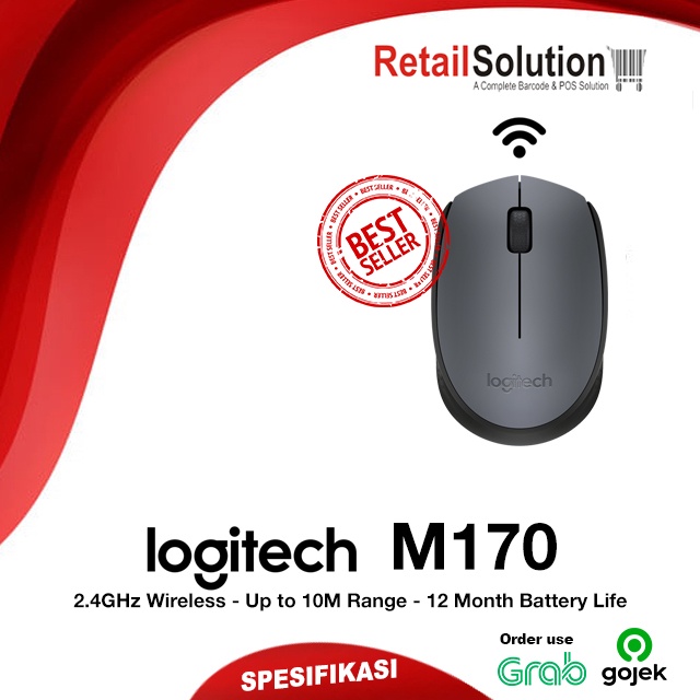 Mouse Wireless 2.4GHz USB Dongle - Logitech M170 / M-170