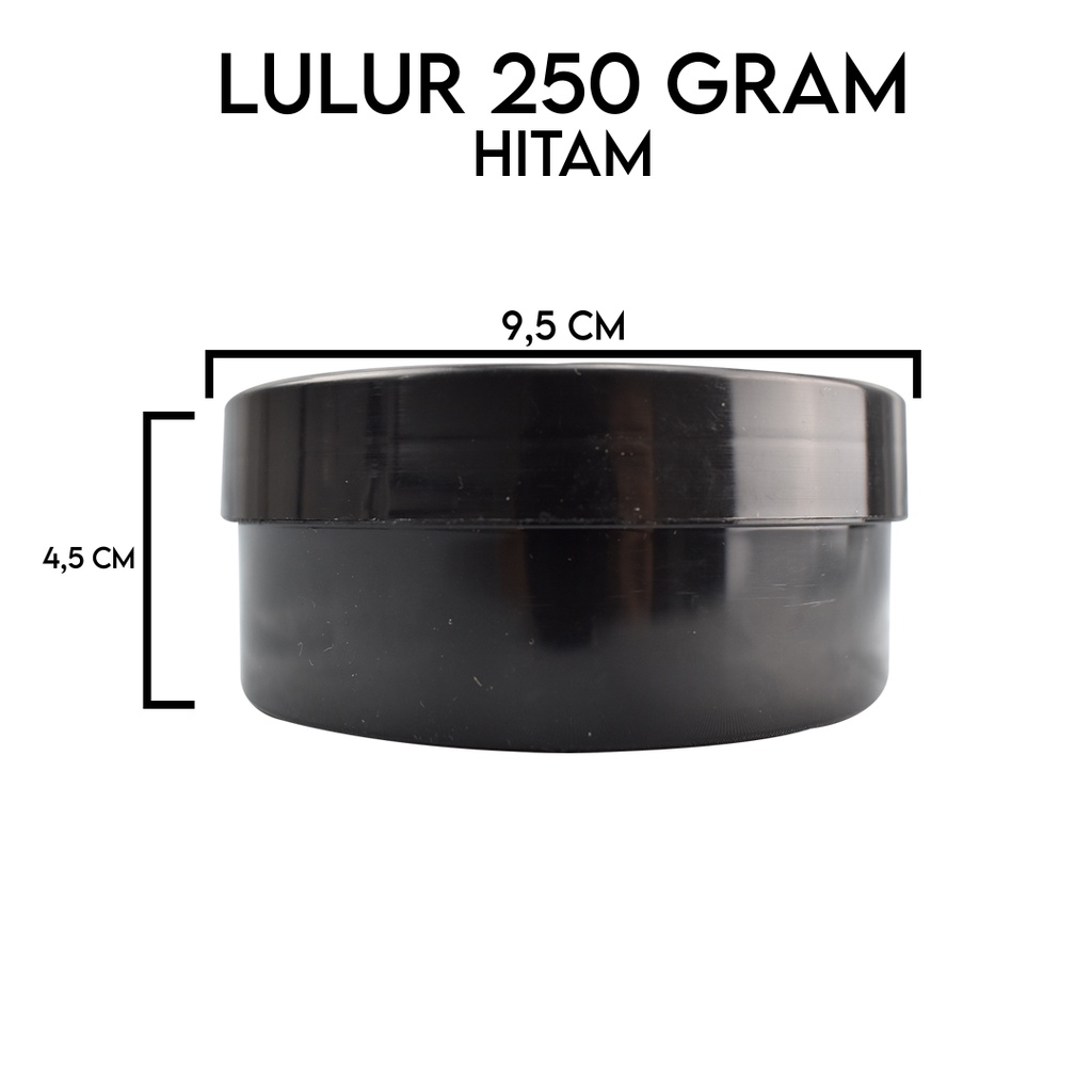 Pot Lulur 250 Hitam Hitam