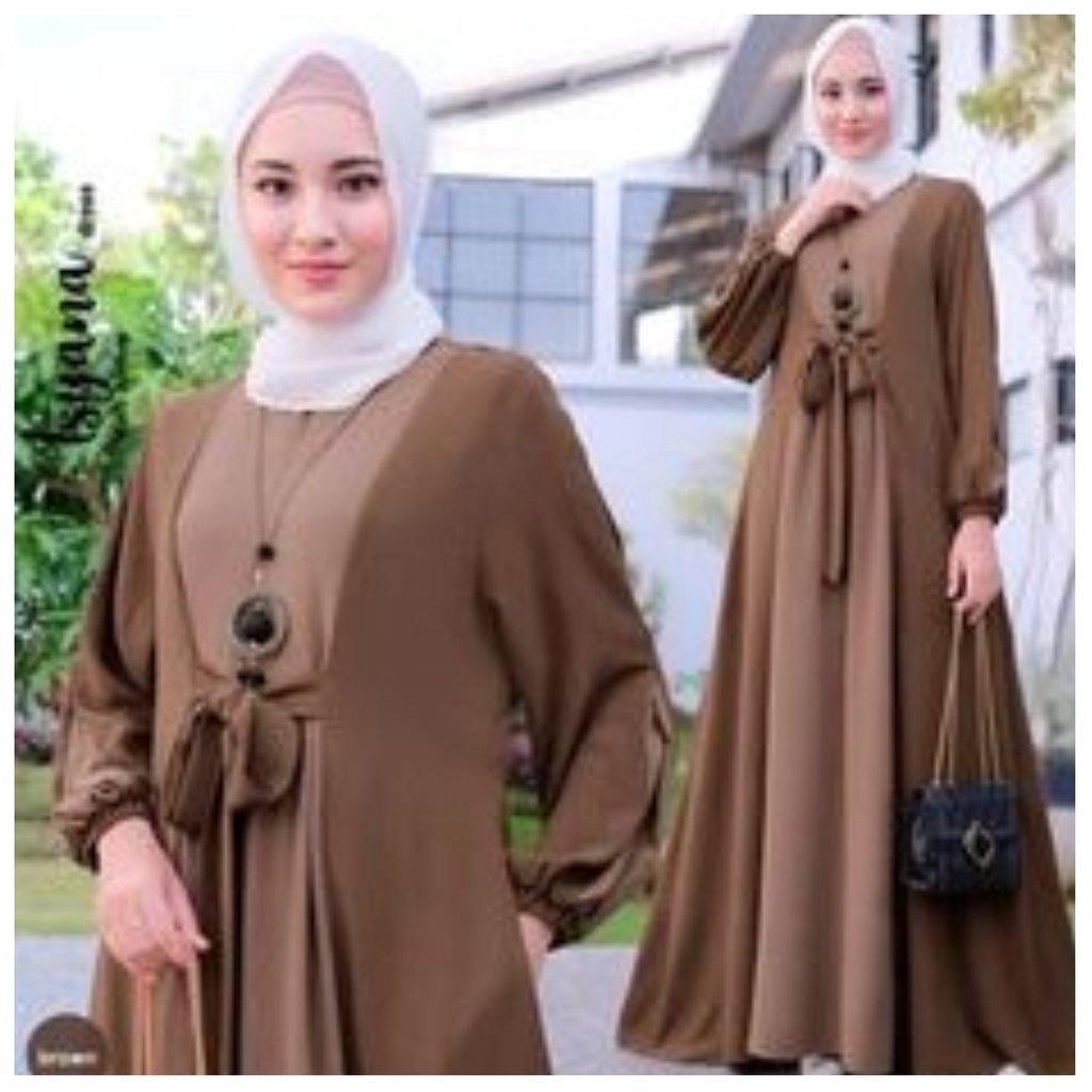 jasmine gamis terbaru baju lebaran 2023 wanita dress muslimah kekinian maxi cringkle