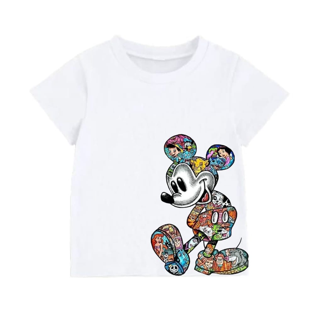Hzl_outfit Baju Kaos Anak Perempuan Mcky Grafity/Kaos Anak Anak