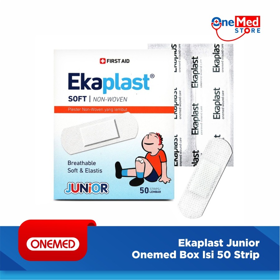 Plester Luka Non Woven Ekaplast Junior Onemed Box Isi 50 Strip