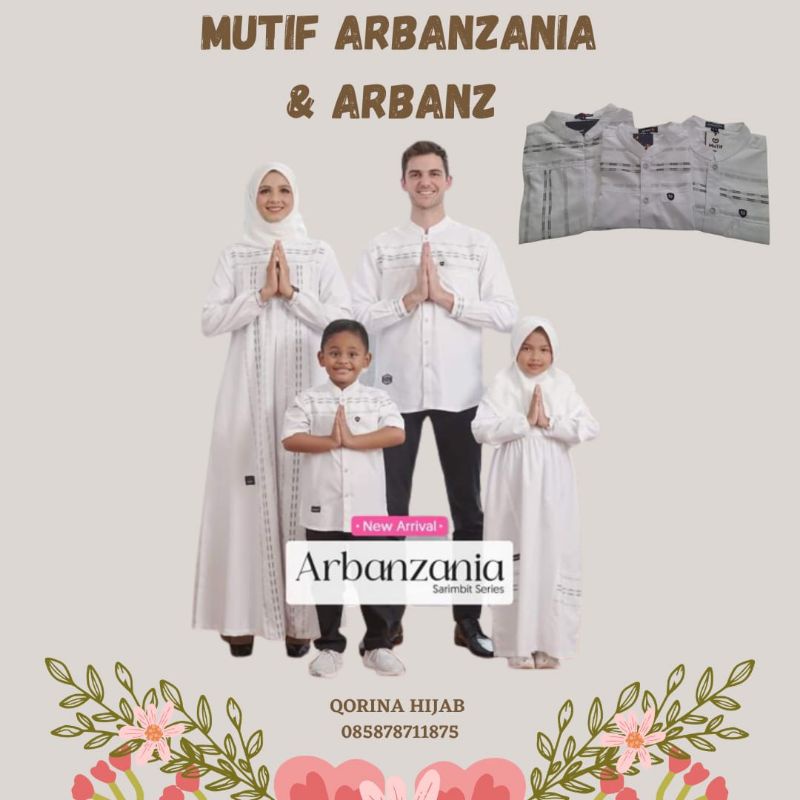 Mutif Arbsnzania / Sarimbit keluara putih / Sarimbit 2023 / Sarimbit Keluarga / Sarimbit Mutif