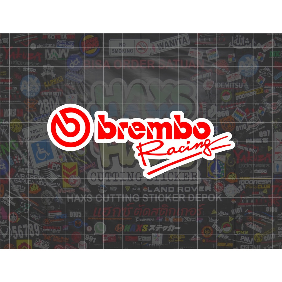 Cutting Sticker Brembo Racing Ukuran 10 Cm untuk motor mobil