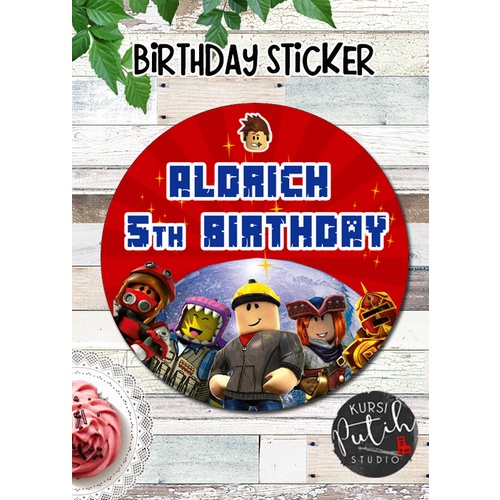 

custom birthday sticker tema roblox