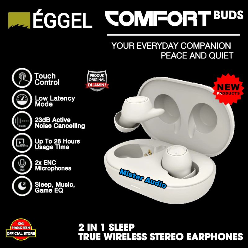 EGGEL ComfortBuds / Comfort Buds ANC ENC True Wireless Earbuds / TWS