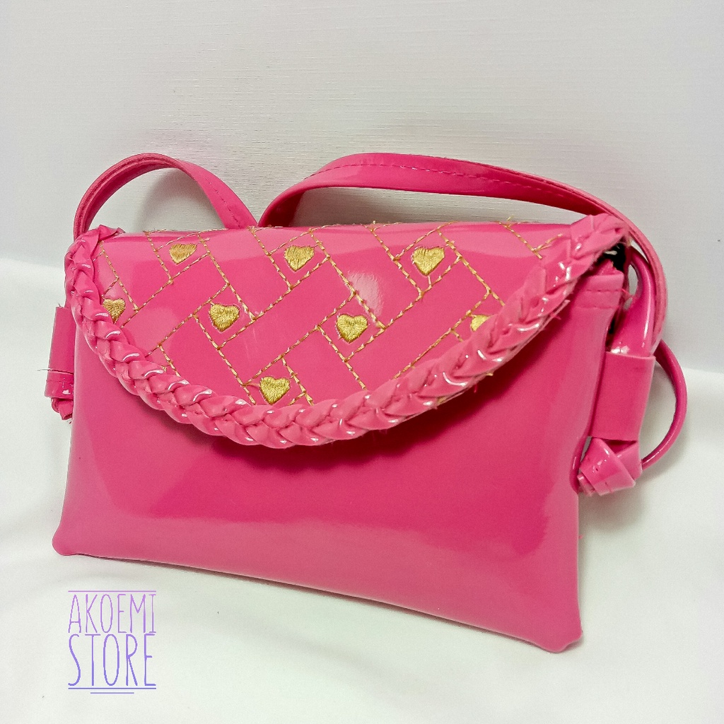 Slingbag Glossy Lovely Tas Selempang Kulit Glossy Cantik