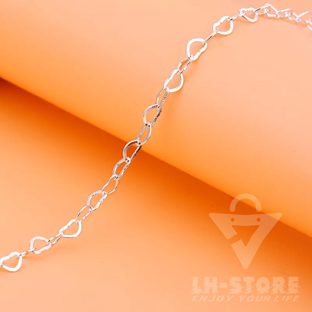 Gelang Tangan Wanita Rantai Love Anti Karat Anti Luntur Lerbaru