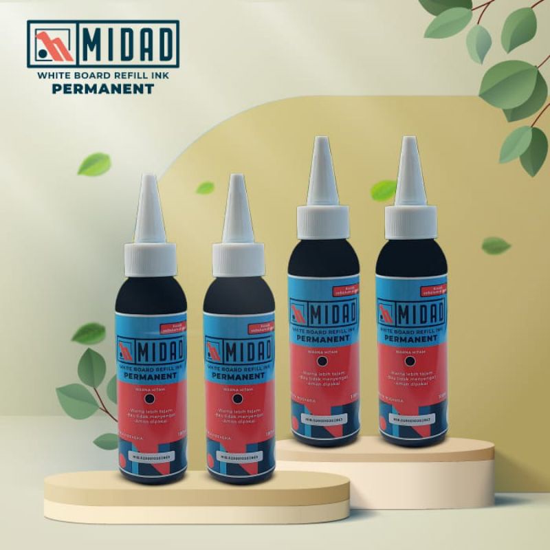 

Tinta Spidol Permanent tinta karung tinta permanen plastik MIDAD 100 ml
