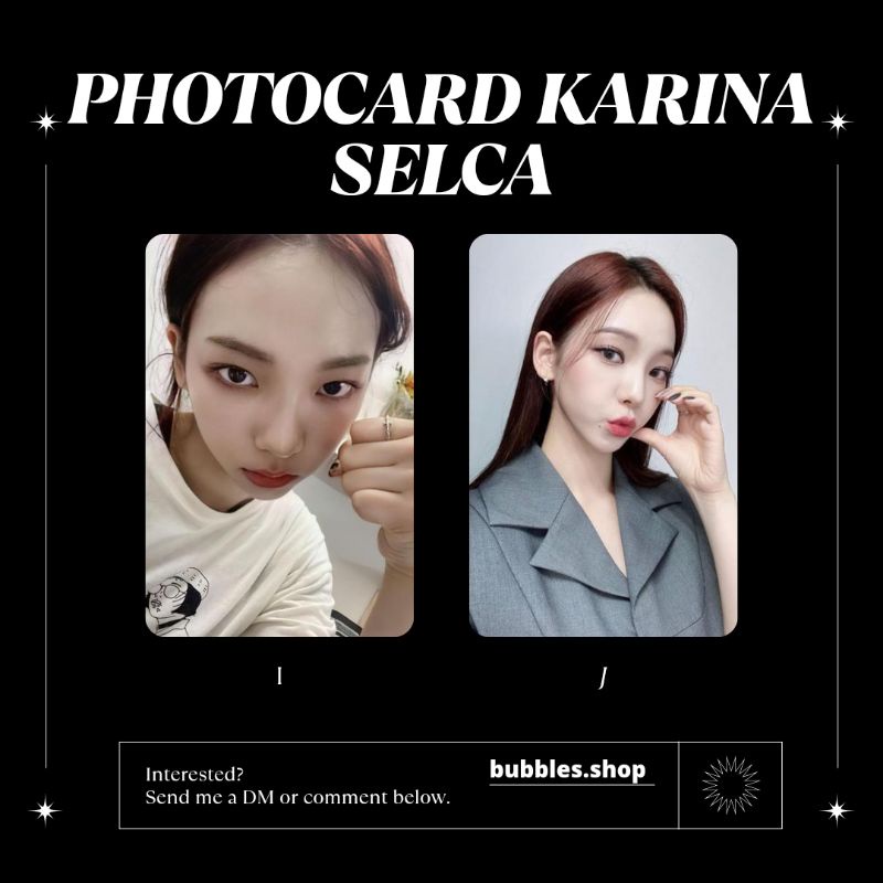 PHOTOCARD UNOFFICIAL KARINA AESPA SELCA