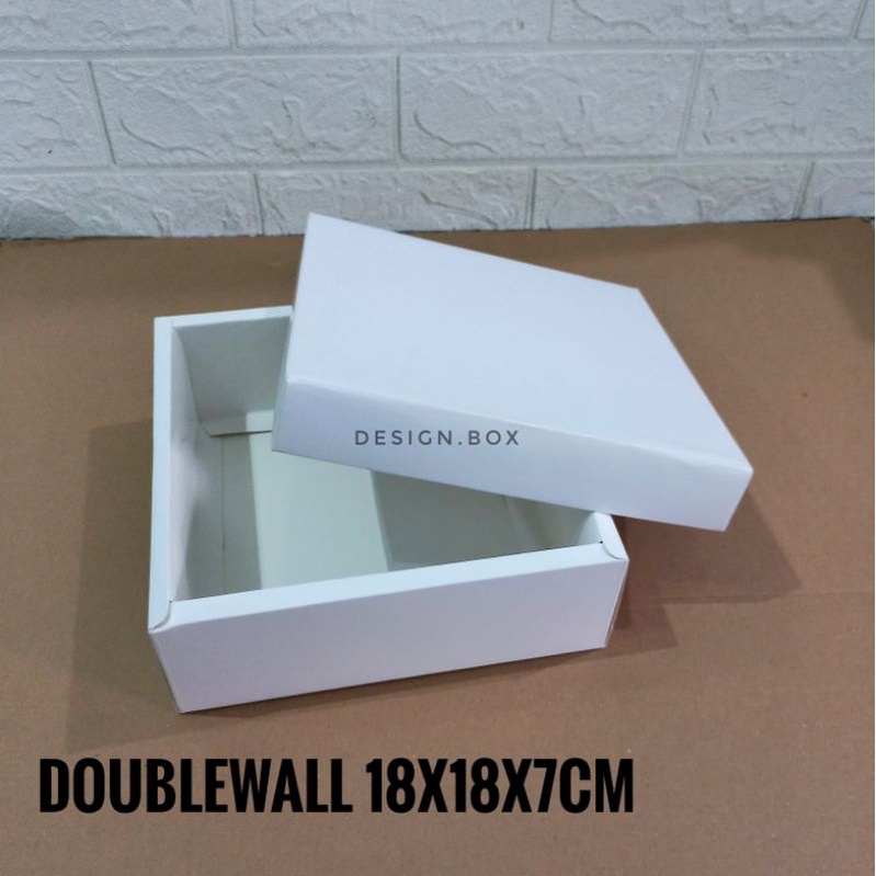 

10PC | DUBLEWALL BOX TUTUP ATAS UK 18X18X7CM