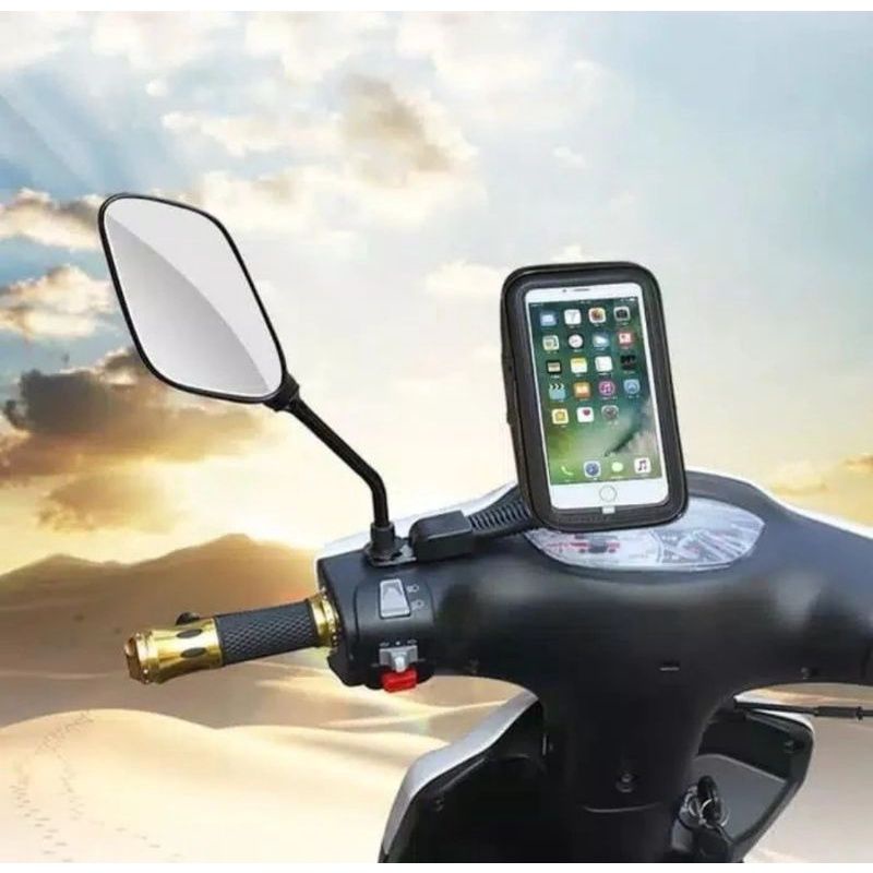 Holder Motor Waterproof Universal Stand Holder Hp Anti Air / Phone Holder HP Spion motor