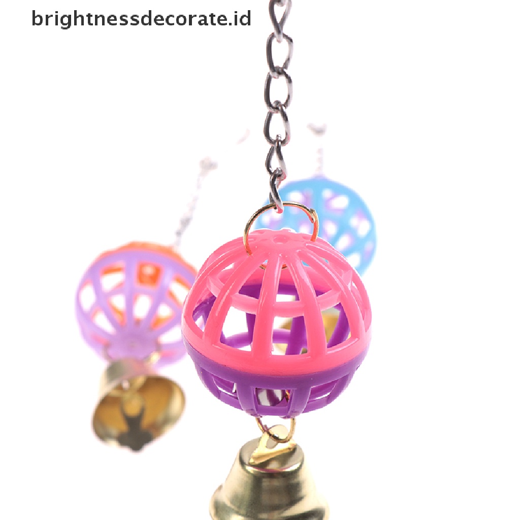 [Birth] Pet Nuri Burung Cockatiel Bell Swing Bola Kandang Gantung Mainan Perlengkapan Hewan Peliharaan [ID]