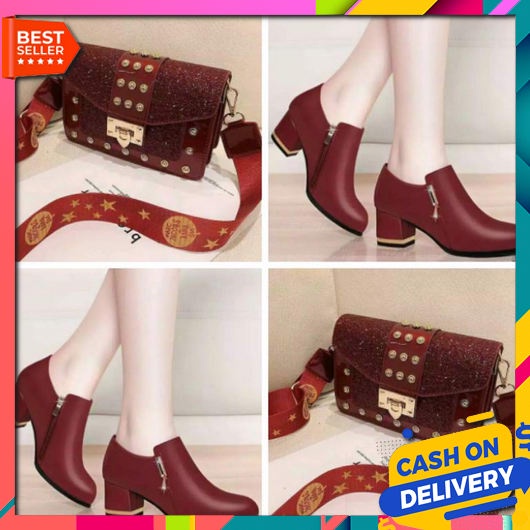 Sandal Wanita Heels Terbaru 2023 Korean Style Sendal Jinjit Cewek Elegan Hels Remaja Ibu Sepatu High