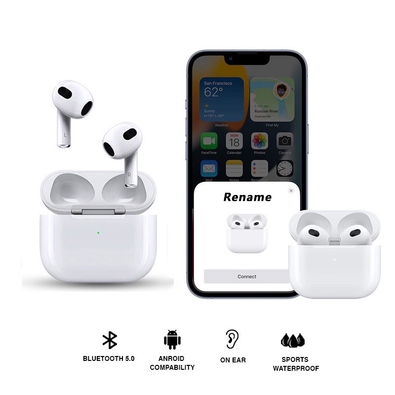 (COD) airPods Pro Gen 3 Wireless Original Manufactured Premium Support pressure sensing touch The earphone handle is shorter than AirPods Pro