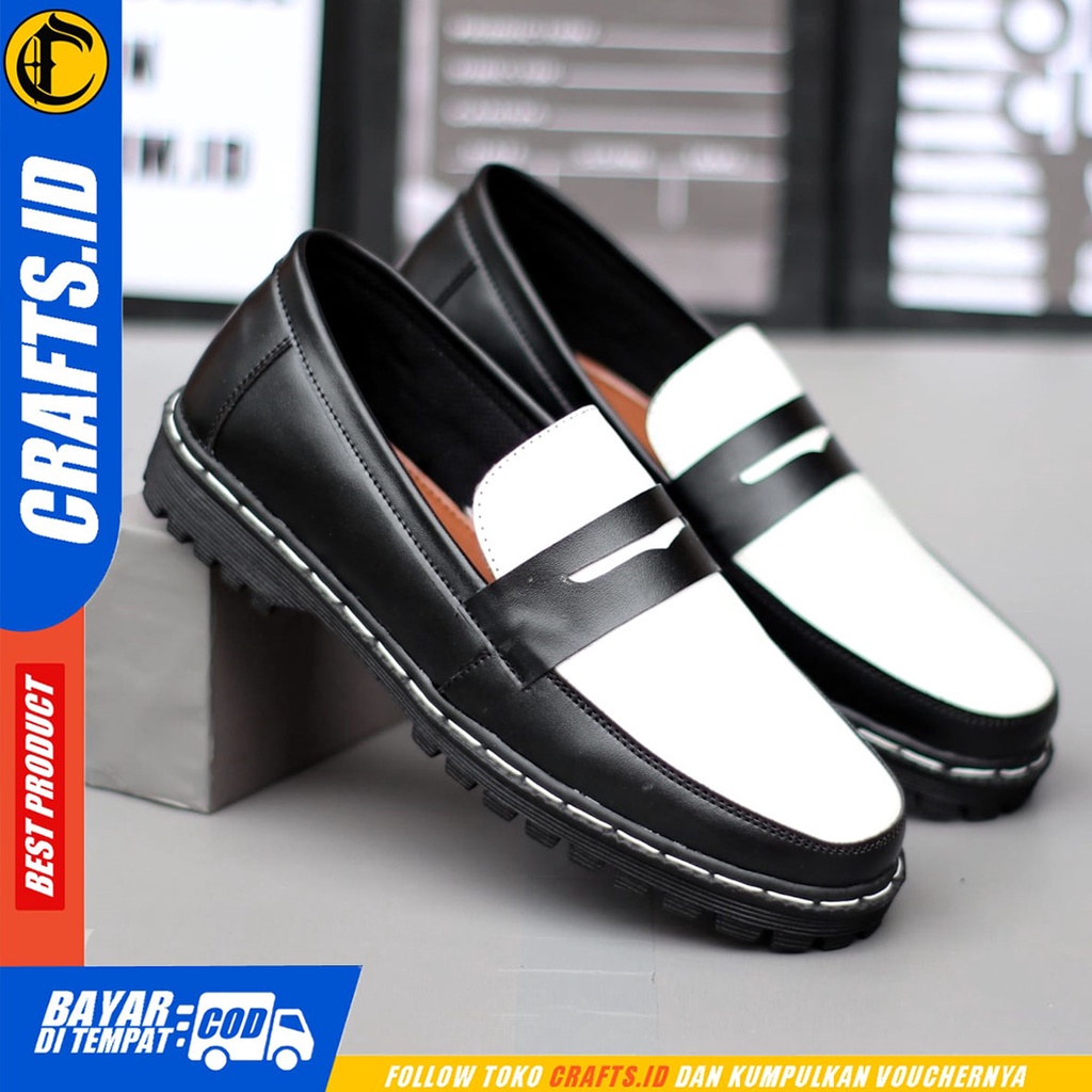 CRAFTS yngwi - Sepatu Formal Docmart Pantofel Casual  Kerja Pria