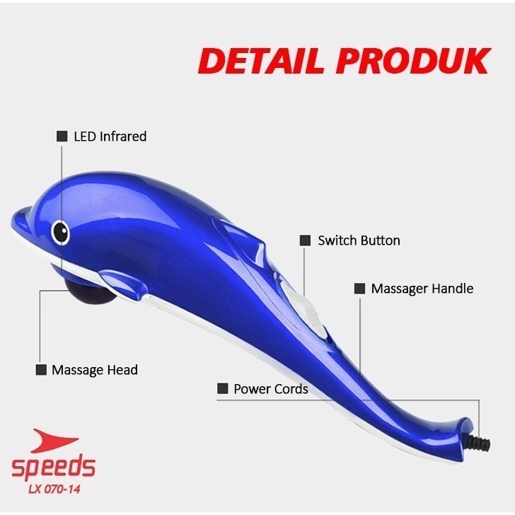 Alat Pijat Elektrik Terapi Infrared Dolphin Massager Dolpin