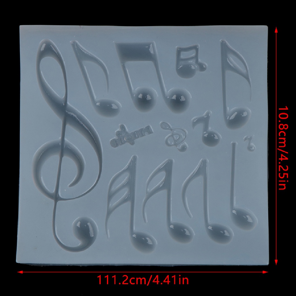 Sunshine Cetakan Silikon Bentuk Not Musik Fondant Kue Decorag Kitchen Baking Tools.
