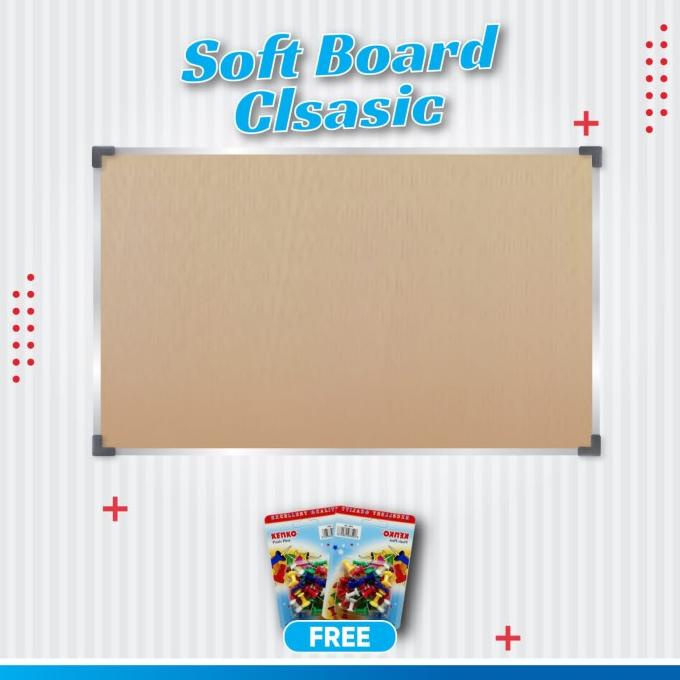 

Softboard / papan mading classic hanger uk 60x90 Cm