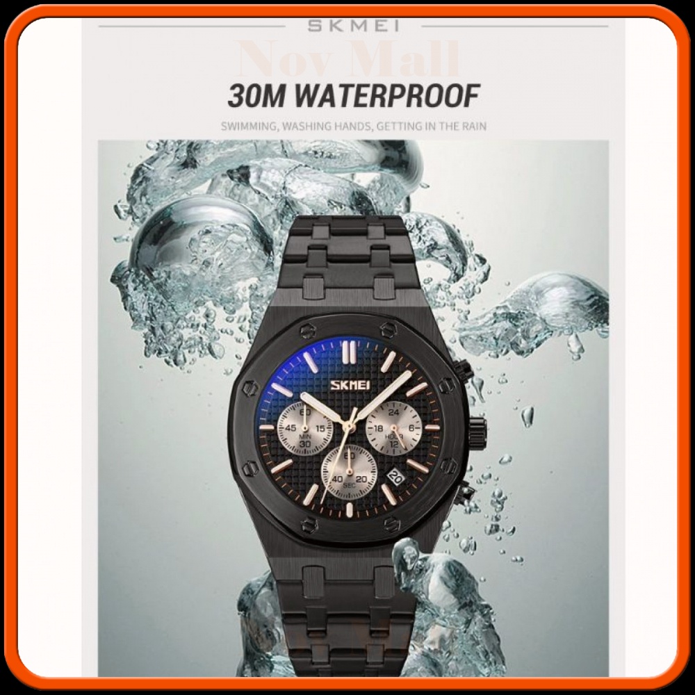 SKMEI Jam Tangan Pria Analog Chrono Waterproof Stratch Resistant - 9296