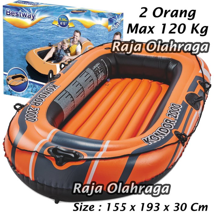 Fer Bestway 61100 Perahu Karet 2 Orang Hydro Force Raft - Orange