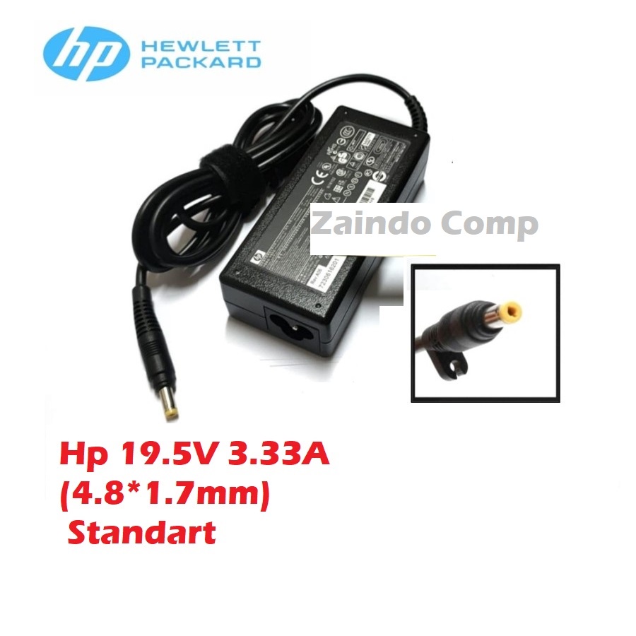 ORIGINAL ADAPTOR HP 19.5V 3.33A (4.8x1.7MM) 430 4330S 4415S 4230S 4410S 4311S ENVY SLEEKBOOK 4 6 SERIE G7000 COMPAQ 6720 TABLET PC TC1000 TC1100 TC4200 ORIGINAL