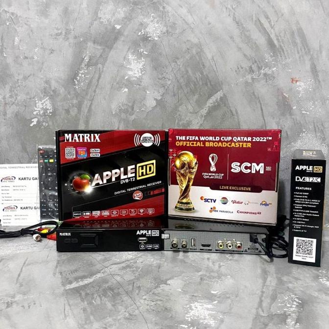 STB Matrix Apple Merah Set Top Box DVB T2 TV Digital