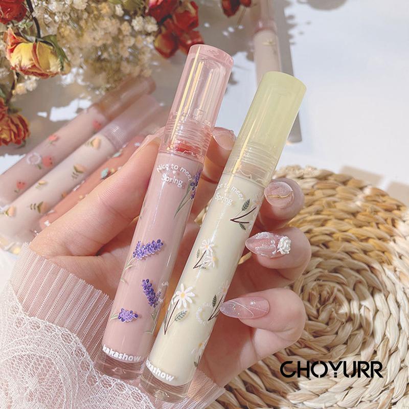 【COD】Kakashow Lip Gloss Flower The World 6 Warna Waterproof Moisturizing Lip Gloss Mist Nude-CH