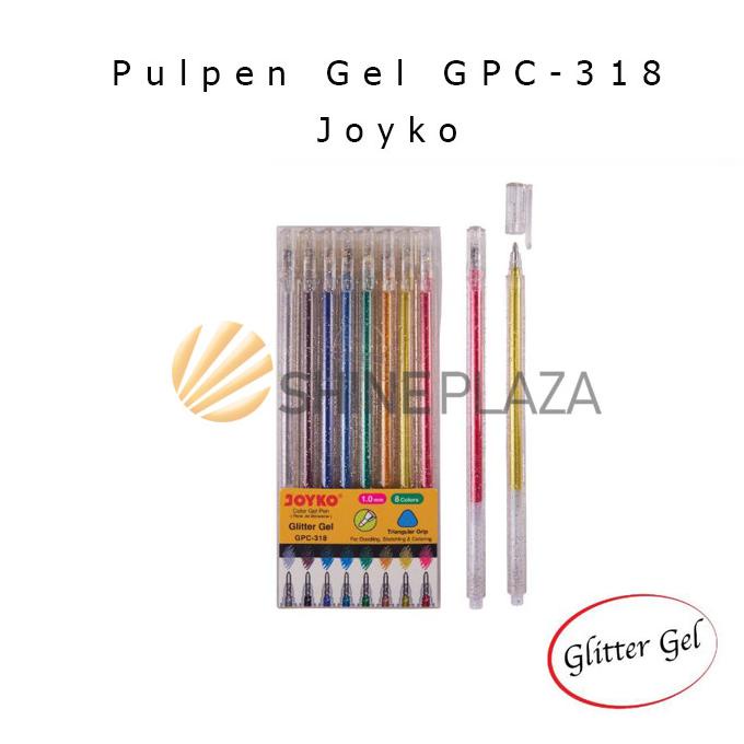 

Pulpen Joyko Gel Pen GPC-318 Metallic Glitter Color Gel Pen Set BRG BARU