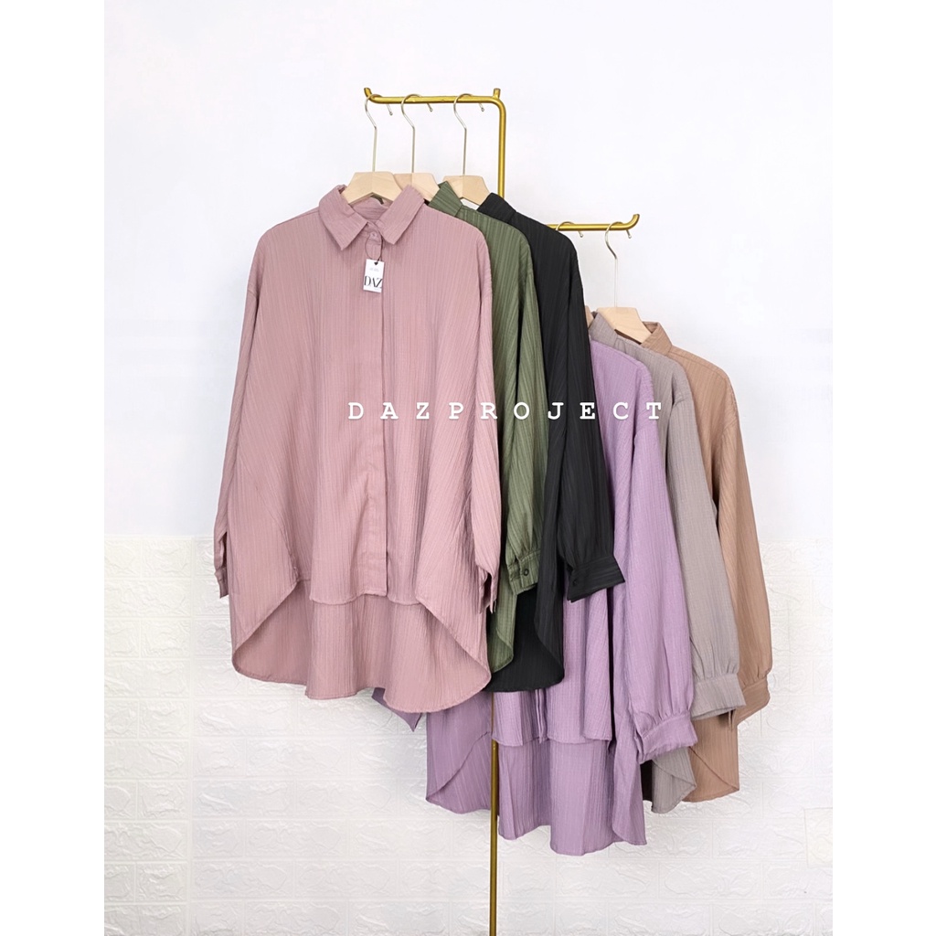 Chika Airflow Blouse Polos LD 120  Blouse Crincle Airflow