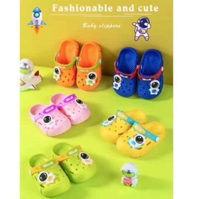 Lucky stars/sepatu sandal astronaut/sendal pao kualitas best dan harga best/sendal crocs anak anak/sendal import harga murah dan model lucu dan color full