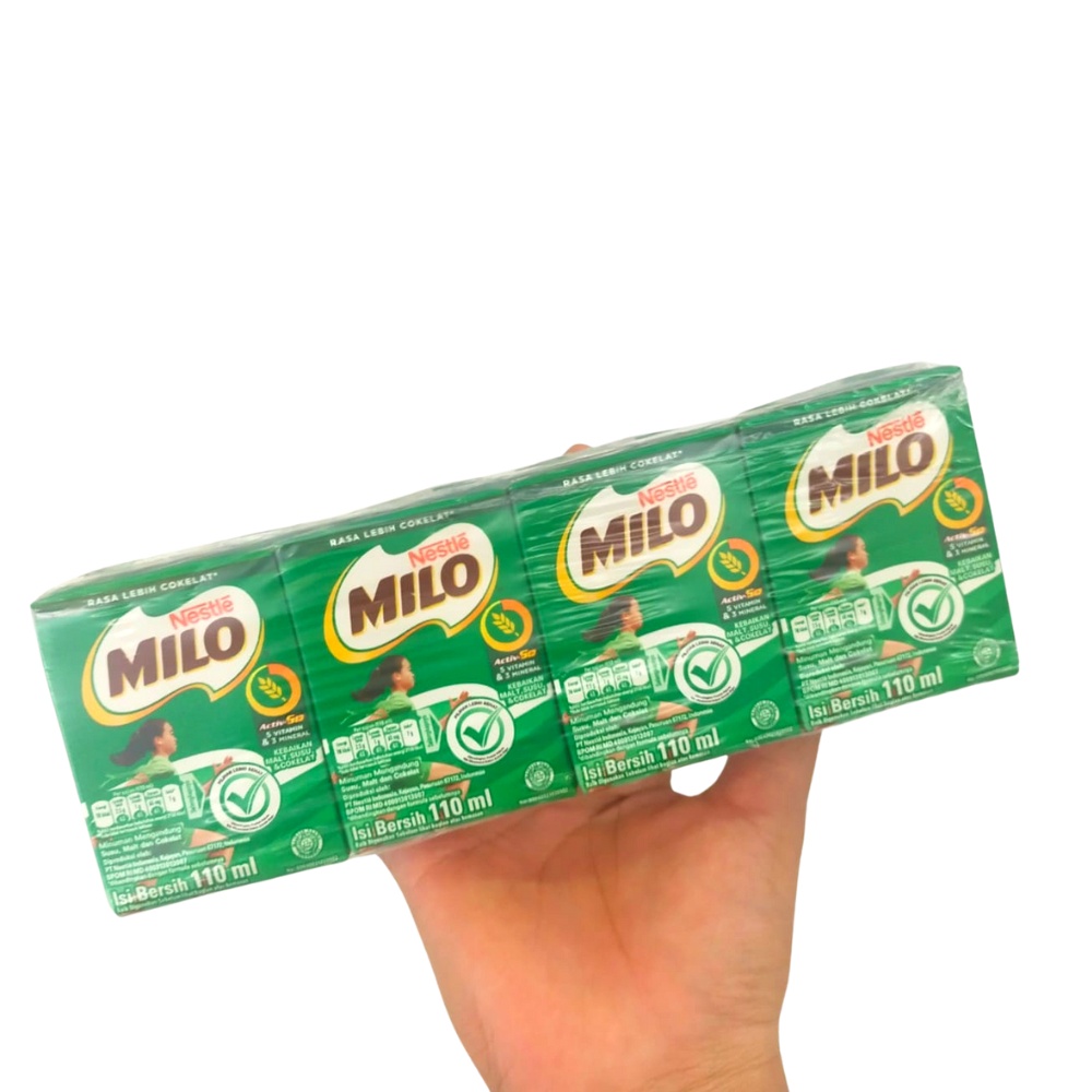 

Susu Coklat Nestle Milo 110ml isi 4 kotak Milk Malt Cokelat Minuman