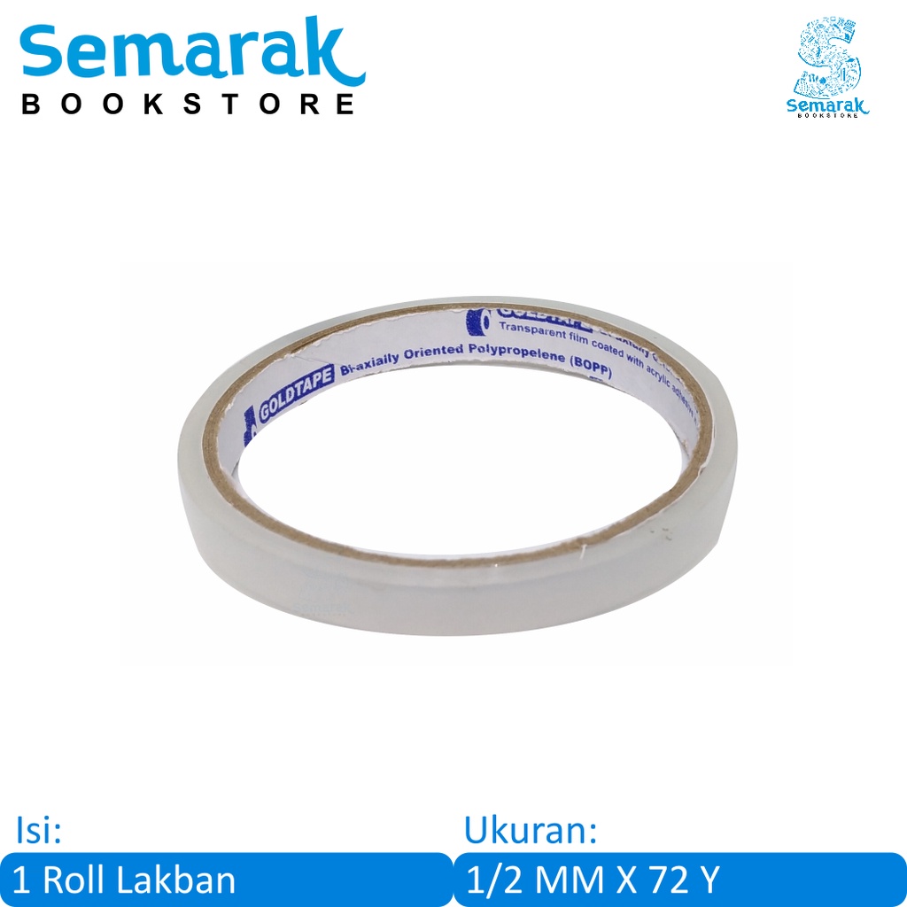 

Gold Tape Isolasi 1\2x72