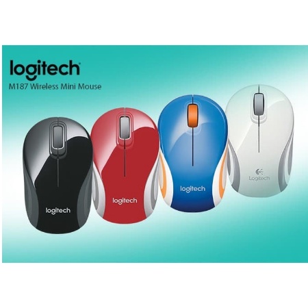 Logitech Mouse Wireless M187 Hitam - Wireless Mouse m 187 Black