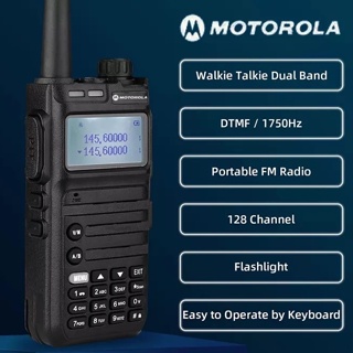 HT Motorola X9 Walkie Talkie Jarak Jauh 10km UHF/VHF kekuatan tinggi 10W Mikrofon Genggam Radio Dua Arah Tahan air dan tahan debu