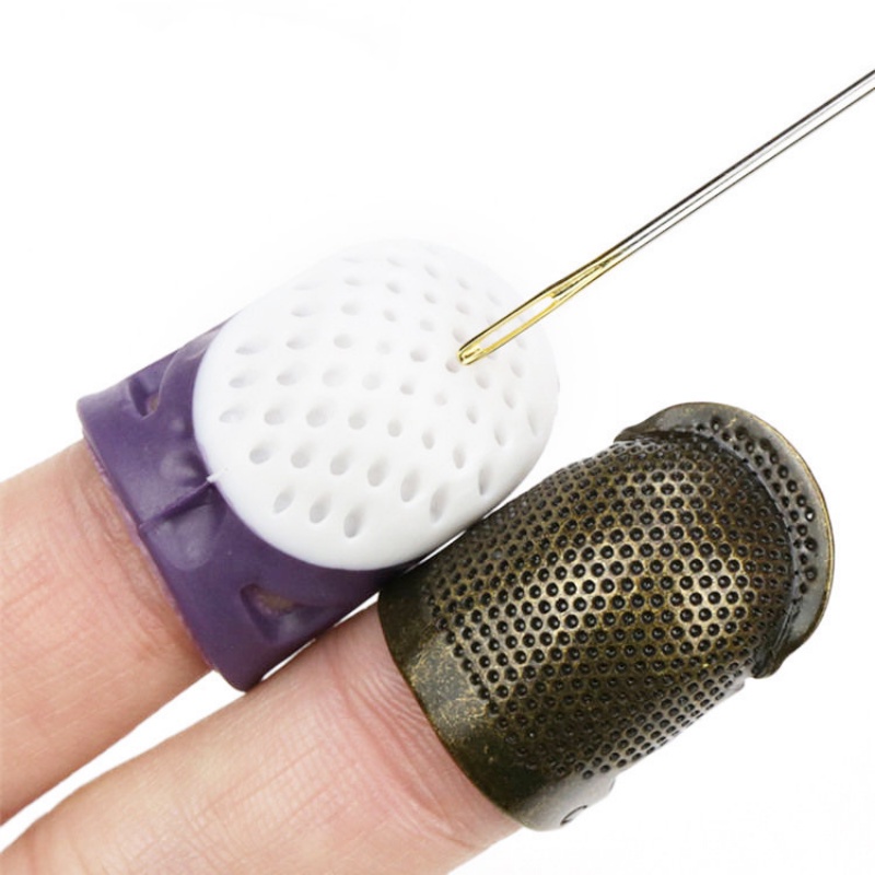 Kreatif DIY Silicone Thimble Non-stick Finger Cover Cross-stitch Jahit Aksesoris Anti-slip Jari Perlindungan Perlengkapan