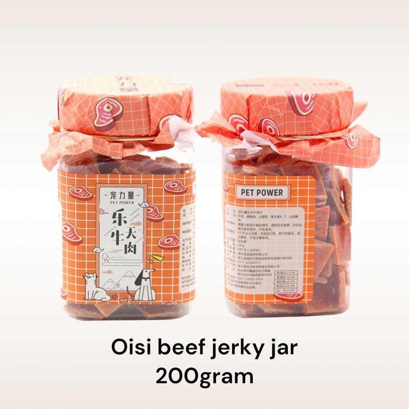 Oisi jerky slice jar 200gram (chicken, beef, duck)