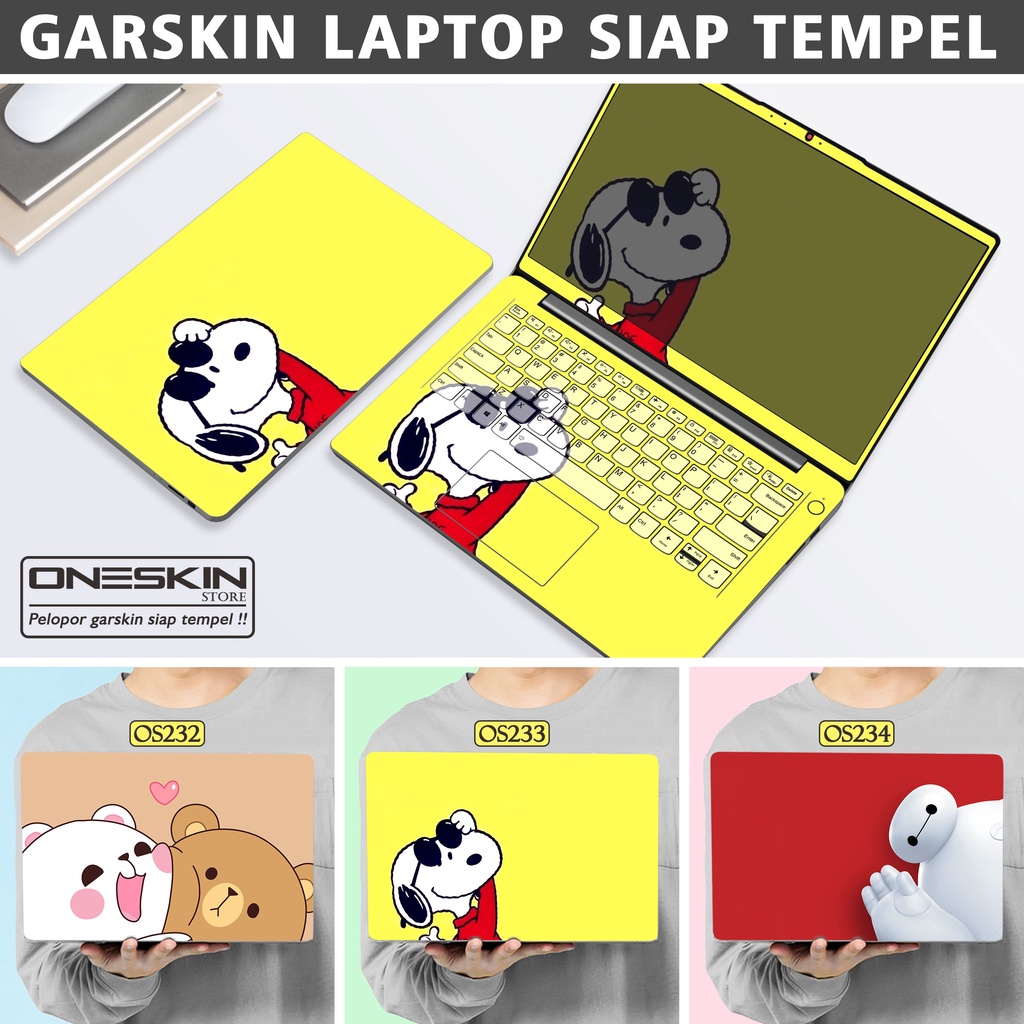 Garskin Sticker Laptop Protector Macbook Full Body Bottom Bezel Palmrest Skin Cartoon Bears