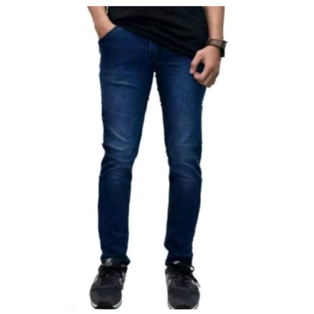 ￼Celana Jeans Pria panjang Skinny Slim Fit Panjang Melar