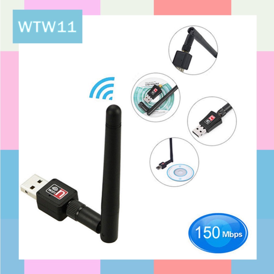 USB Wifi Adapter 150Mbps-USB Wifi Dongle Antena Wireless WIFI Receiver Nirkabel Portabel BARU Update USB Wifi Adapter Nirkabel