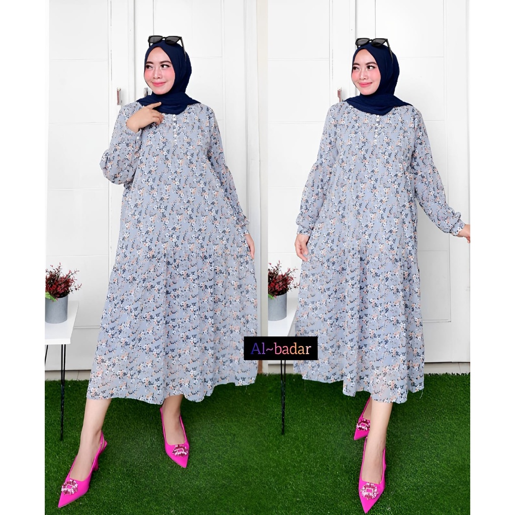 [ BISA COD ] MIDI DRESS CERUTY BABYDOLL MOTIF MIX KANCING MUTIARA FRIEANDLY BUSUI,TUNIK CERUTY BABYDOLL MOTIF MODEL TERBARU,MIDICERUTY TERLARIS,