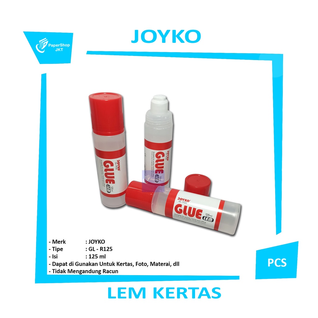 

Glue GL-R125 // LG125 Lem Kertas Cair - Pcs