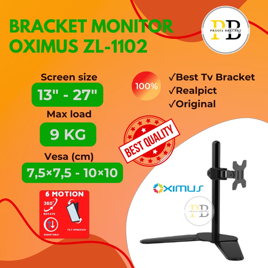 BRACKET MEJA LCD LED TV 1 Monitor 13 INCH - 27 INCH