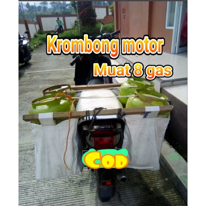 tas kurir / krombong motor / onjot motor /tas karung motor