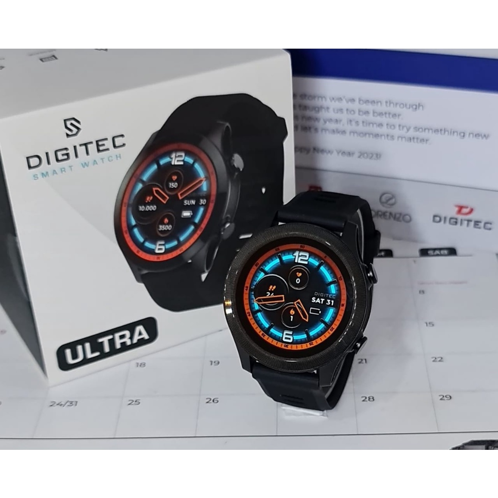 Jam Tangan Smartwatch DIGITEC ULTRA ORIGINAL LED Bulat Digital Import Murah Mewah BONUS BATERAI CADANGAN!