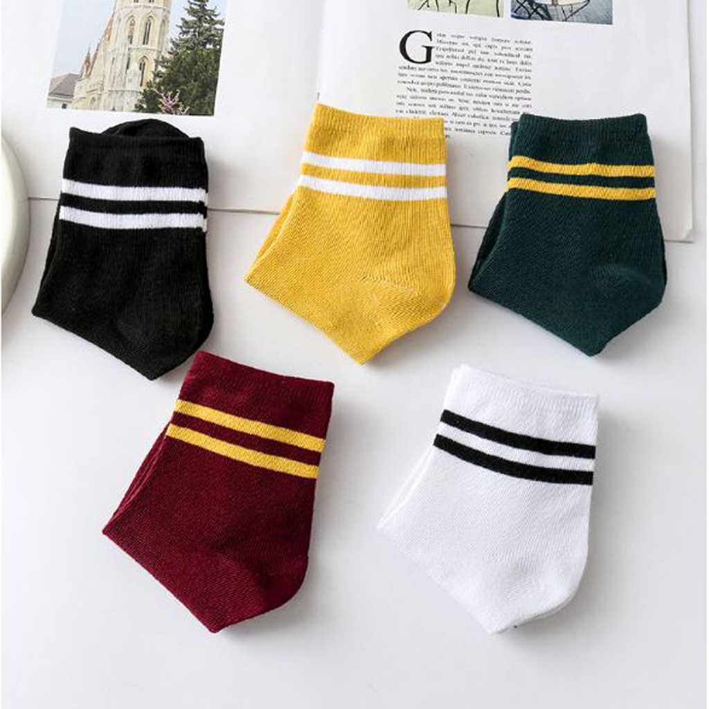 TK Kaos Kaki Garis Panjang Wanita Tinggi Kaos Kaki Low Cut Kaos Kaki Tinggi Import KK032