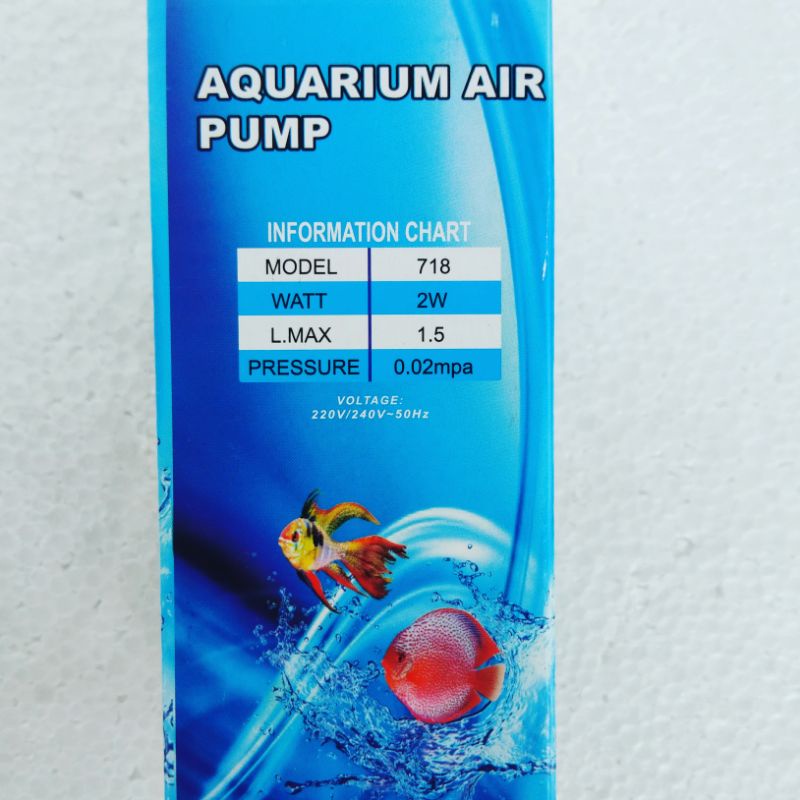 Mesin Aerator 1 lubang LUCKINESS 718 airpump aquarium air pump akuarium mesin gelembung udara