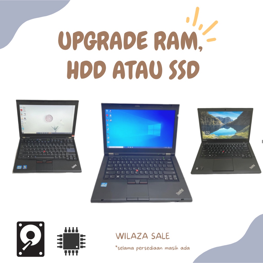 LINK PRODUK UNTUK UPGRADE SPEC LAPTOP