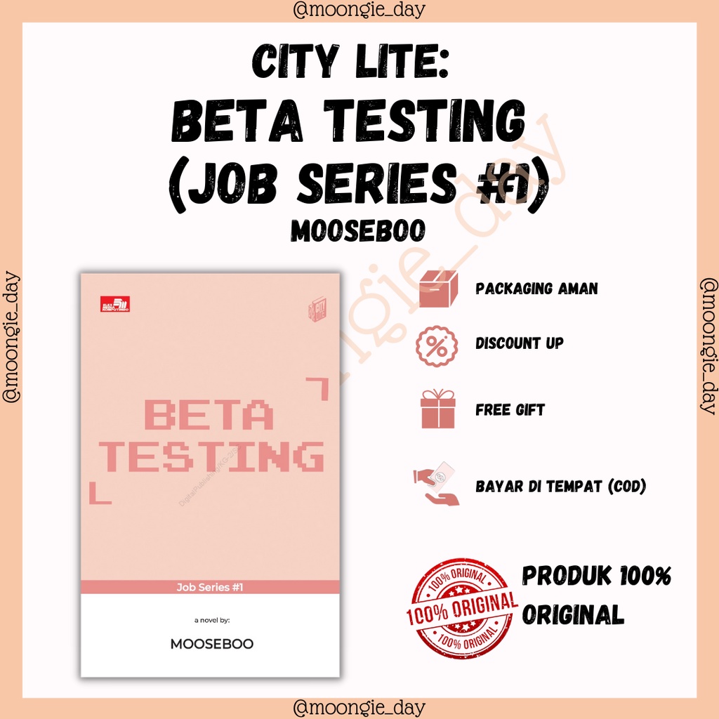 NOVEL CITY LITE : BETA TESTING (JOB SERIES #1) BY MOOSEBOO (BARU/ORI)