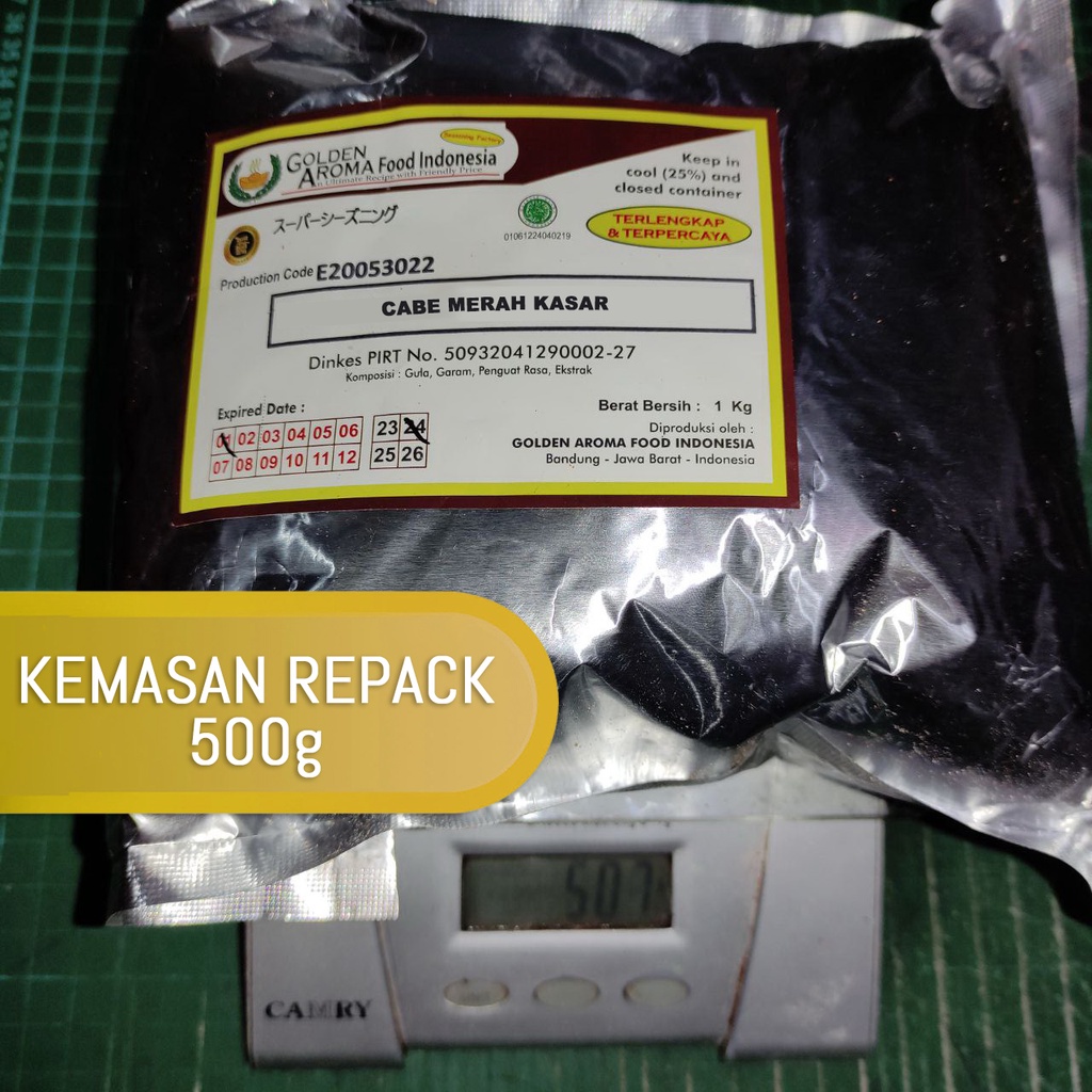 

BUBUK CABE MERAH (KASAR) 500 GRAM REPACK