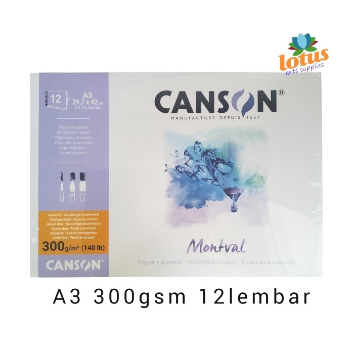 

Buku Gambar Canson Montval A3 300Gsm 12 Sheets - Watercolor Paper